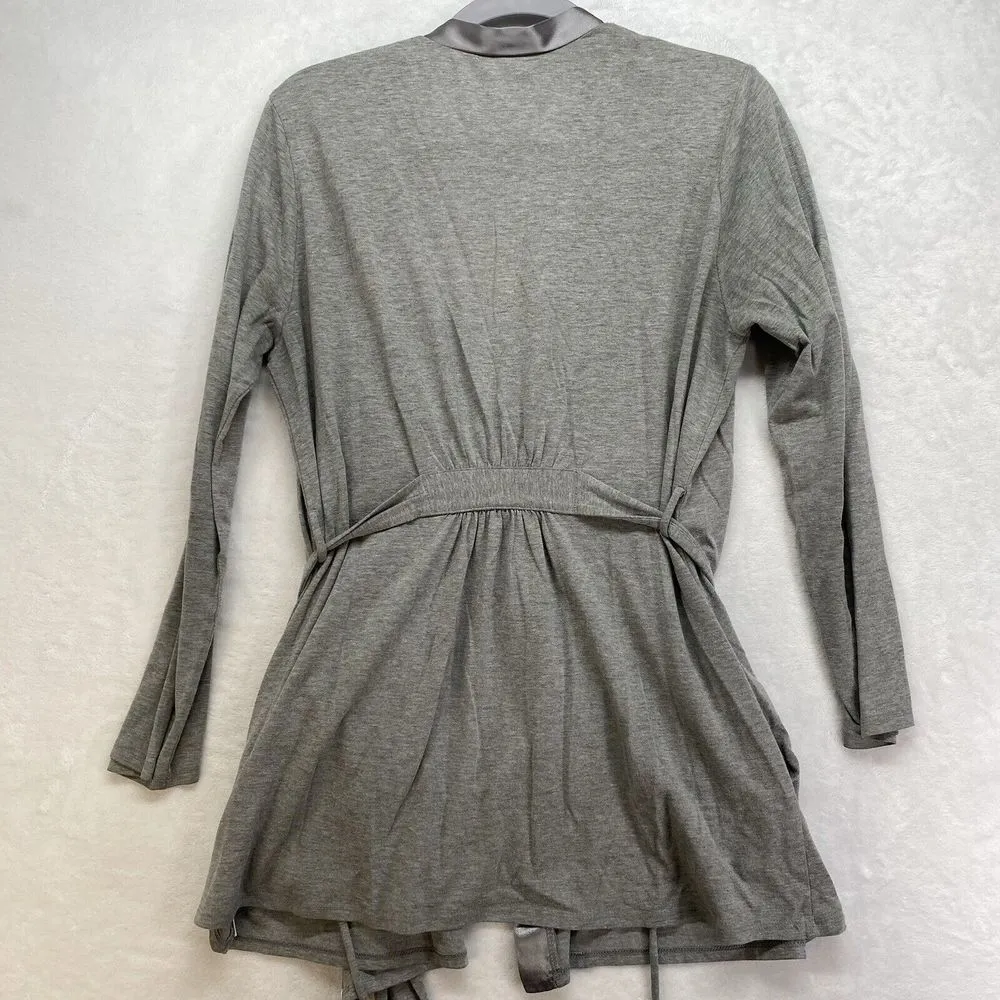 Motherhood Womens Small Maternity Robe Ladies Bump sleep gray pajama - Image 8