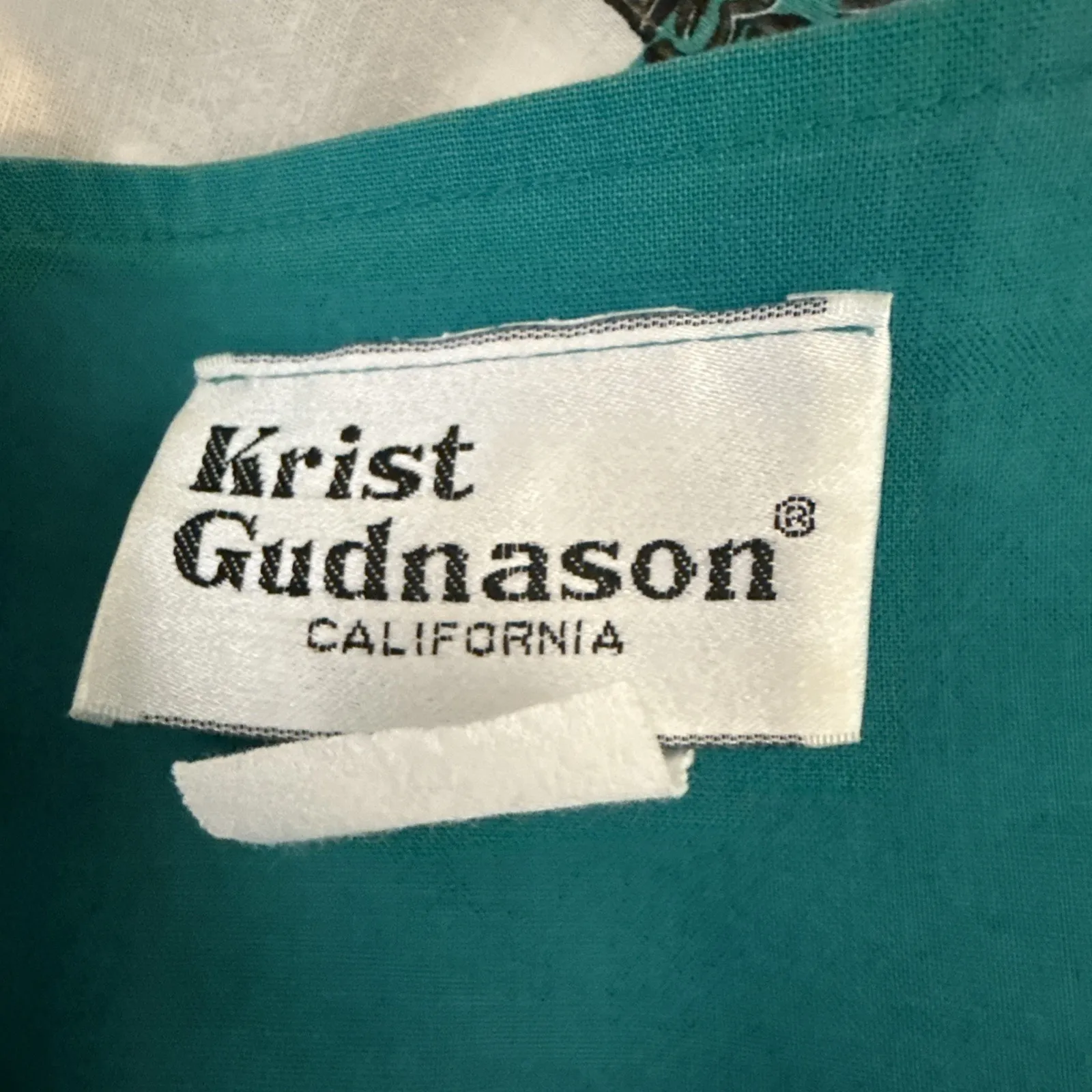 Krist Gudnason Vintage Midi Lounge Caftan Patchwork Dress Size L Pockets MuuMuu Size L - Image 8