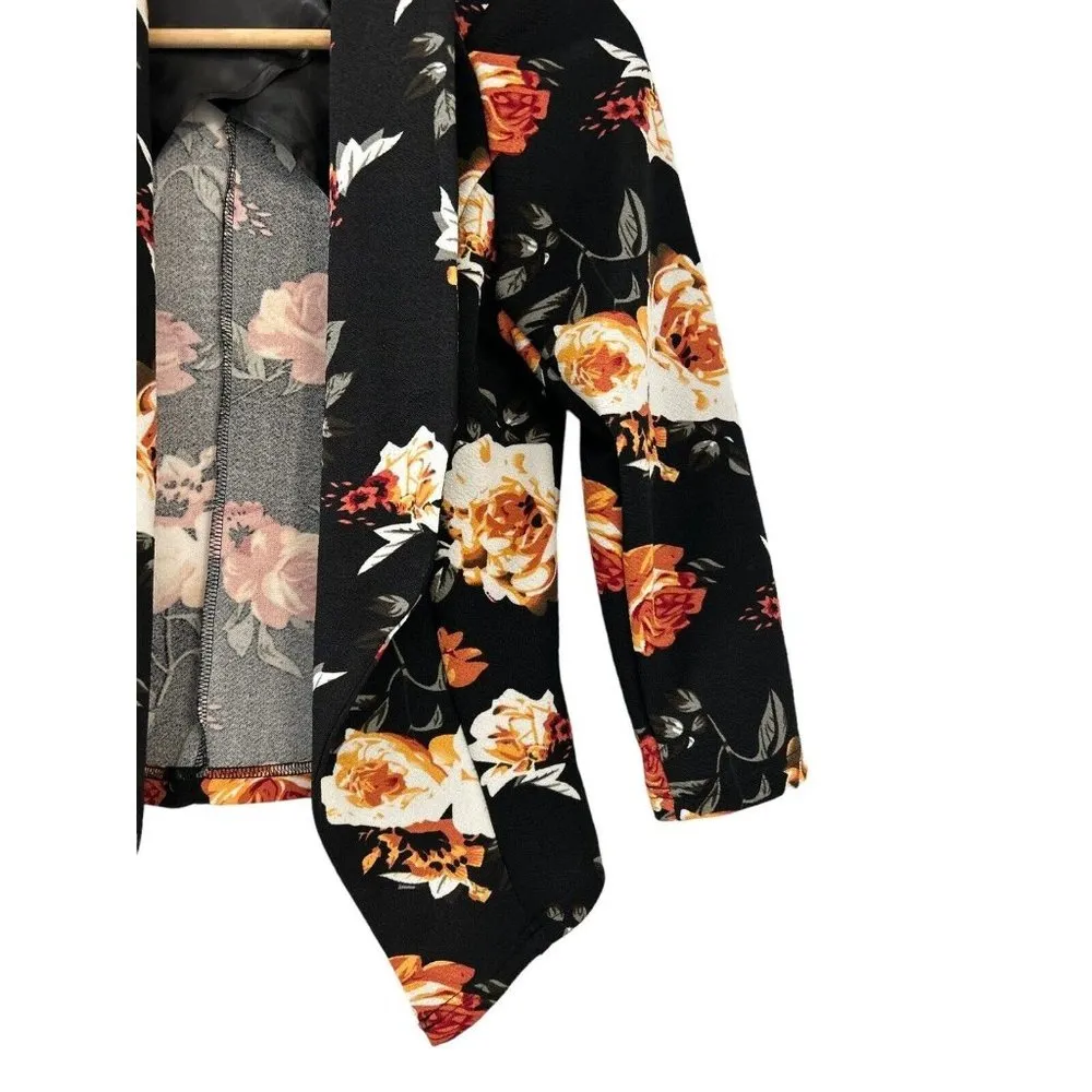 Shein Women's Open Front Blazer Floral Size XS Womens Business Career - Image 2