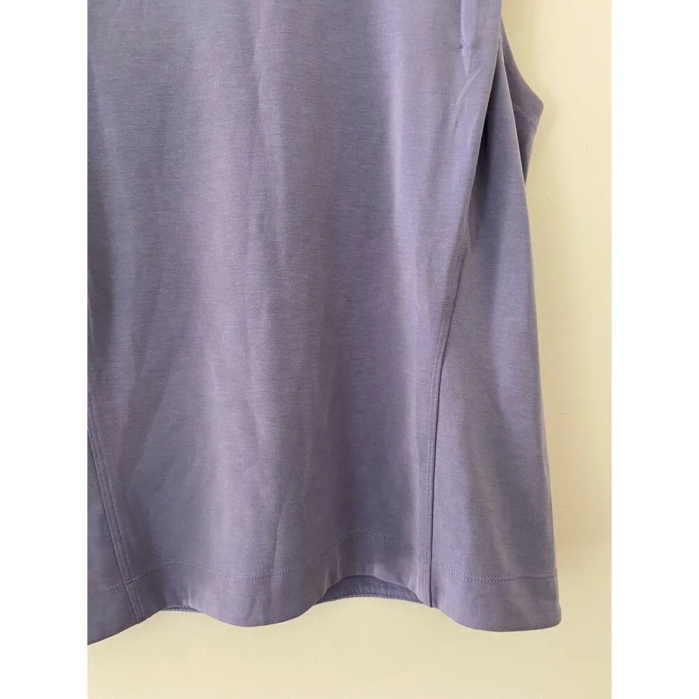 Athleta Seasoft Sweatshirt Tank Top Lavender Purple EUC XS Shirt Gym - Image 3