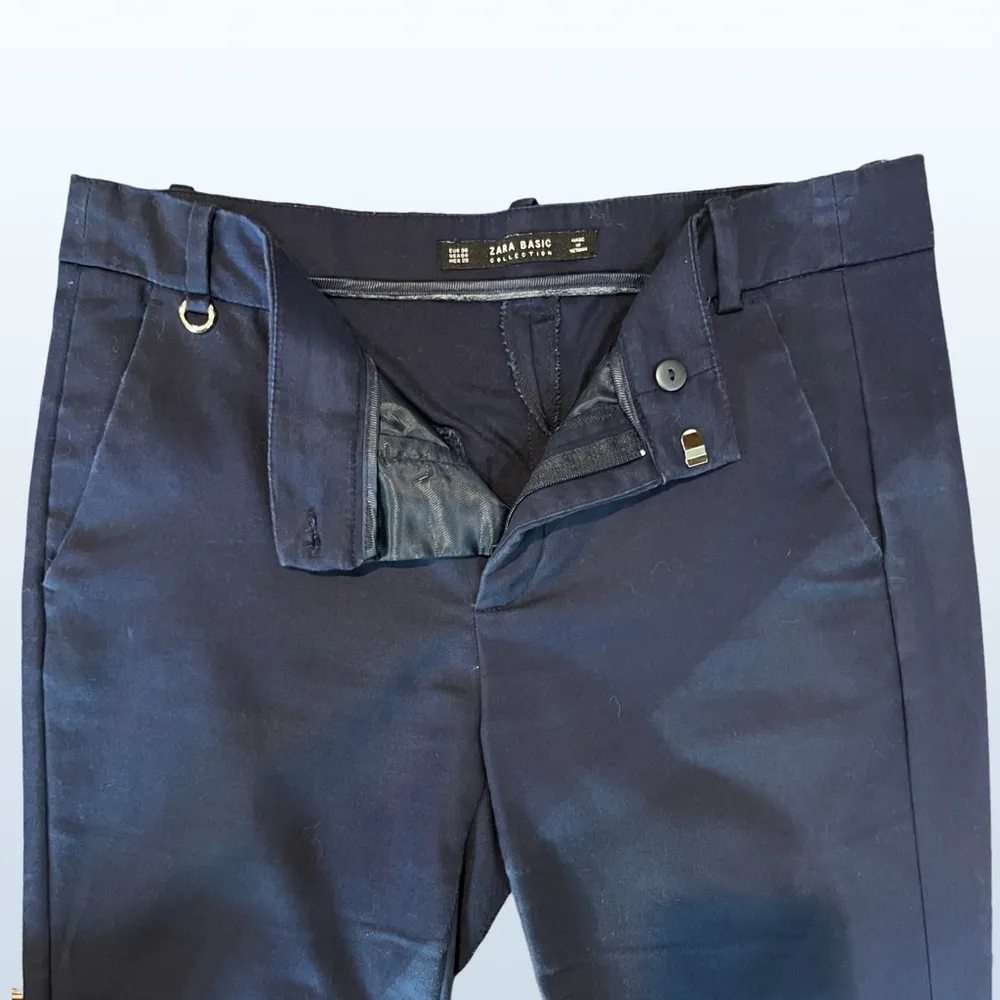 ZARA Basic Navy Blue Low-Rise Dress Pants in Size 04 - Image 7