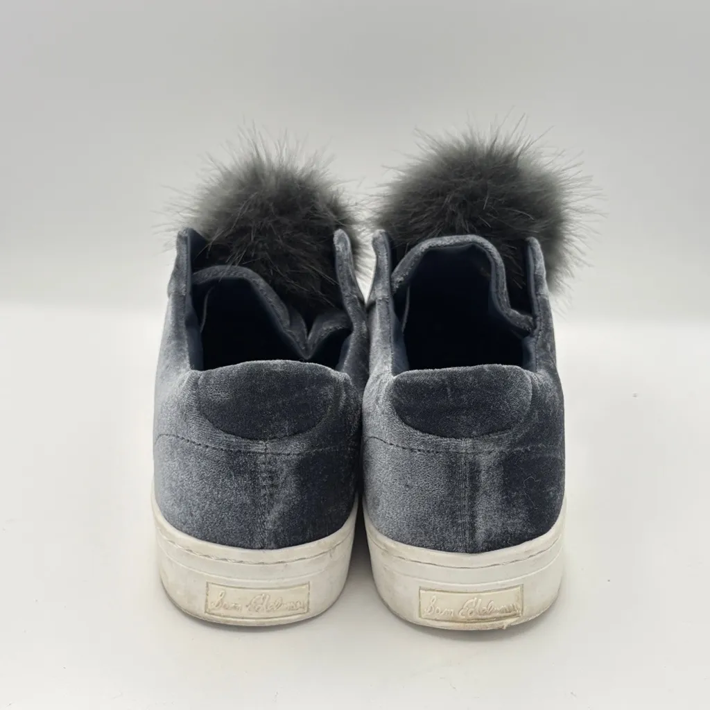 Sam Edelman Charcoal Fuzzy Sneakers - Image 4