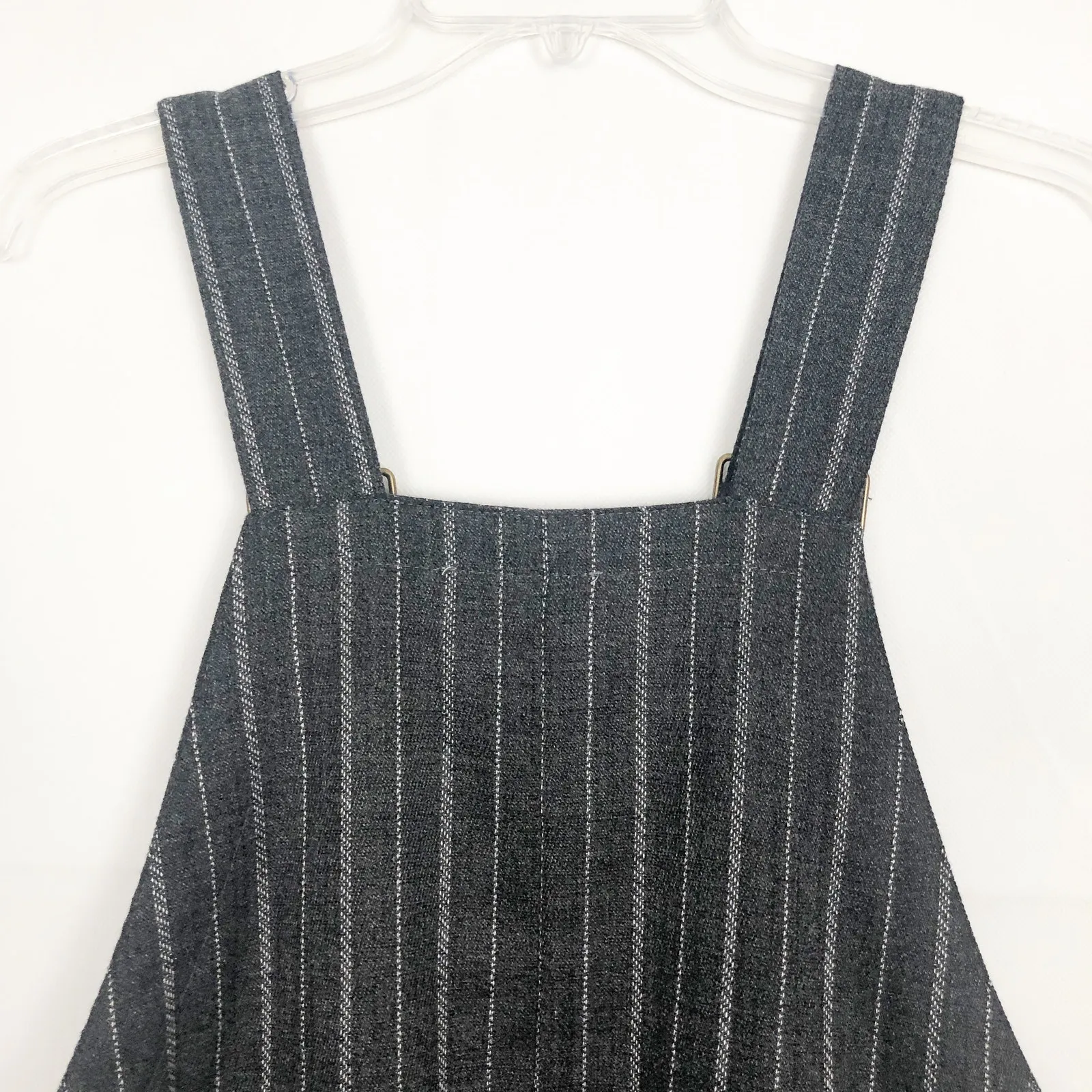 Black Pine Overalls Womens Small Cotton Dark Boho Barn Lumberjack Country Grunge Gray - Image 7