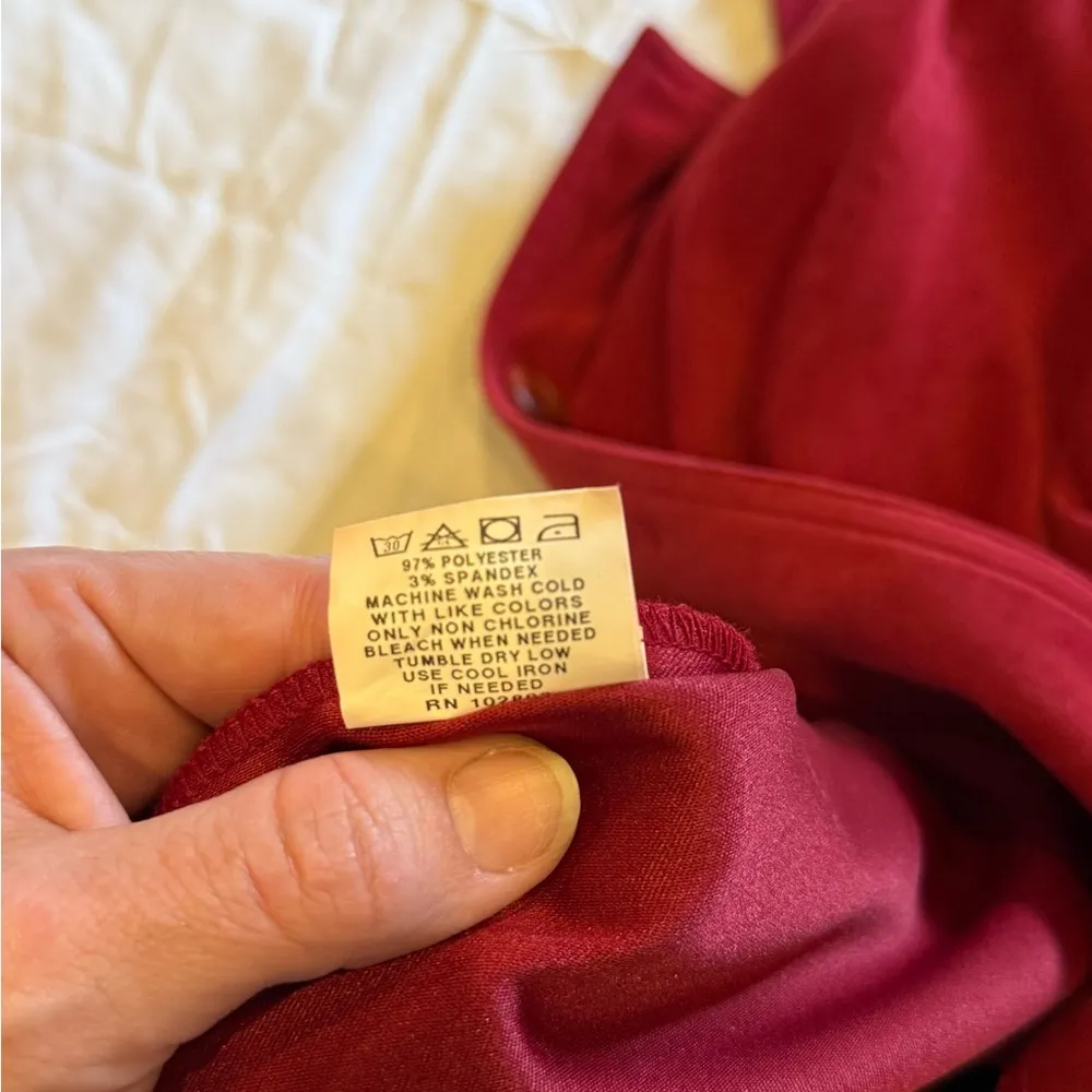 Briggs New York Red faux suede Blazer Sophisticated Style - Image 7