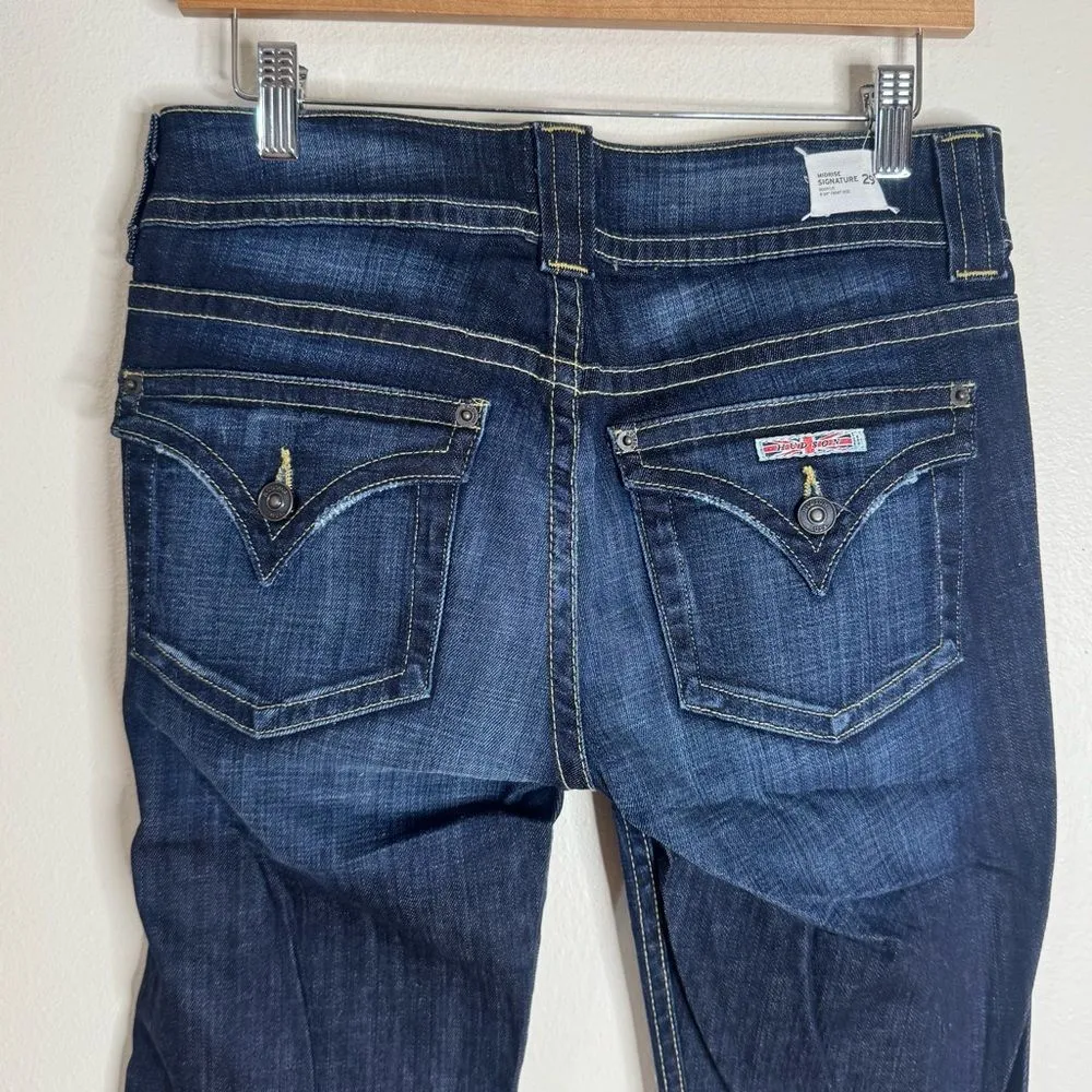 Hudson ladies midrise signature bootcut fire wash jeans size 29 flap pockets - Image 9