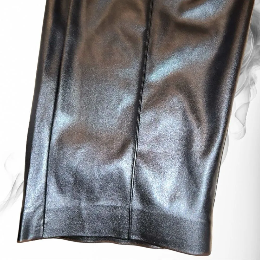 Shinestar brand awesome black faux leather loose fit high waisted pants! New! - Image 4