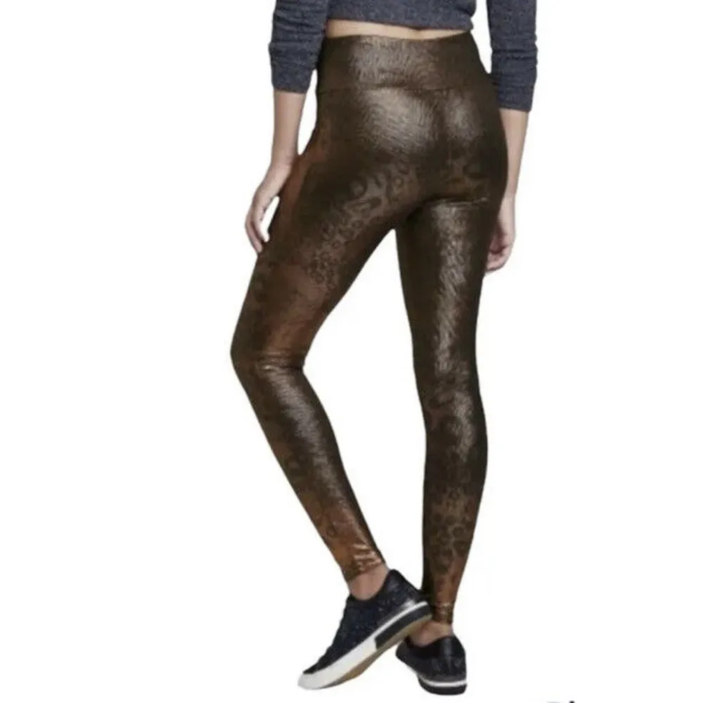 Wild Fable Metallic Animal Print Leggings Bronze & Black - - Women’s M NWT - Image 3