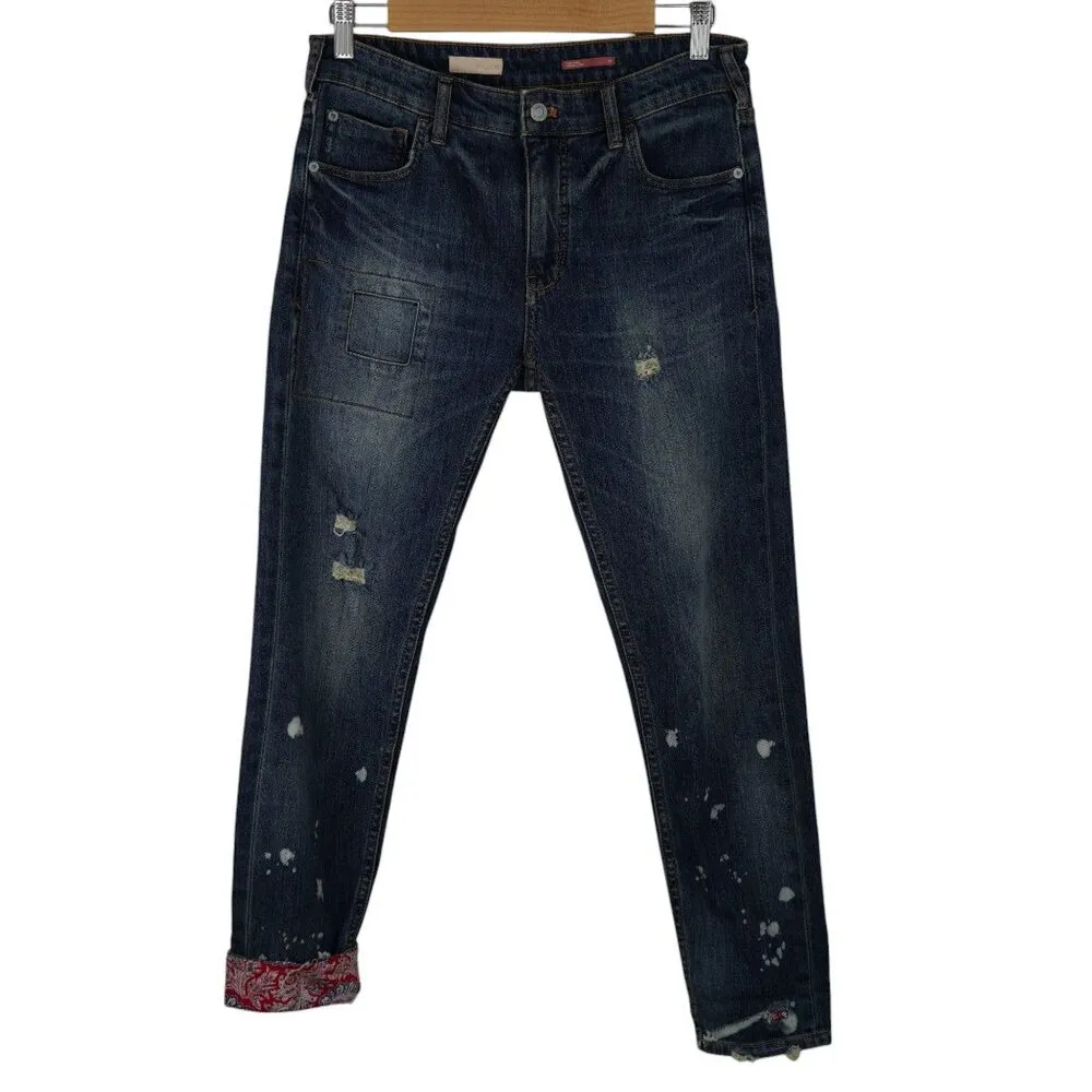 Anthropologie Pilcro The Heritage Boyfriend Distressed Patchwork Quilted Hem Siz - Image 13