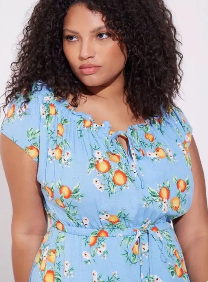 3 Plus Size Floral Maxi Textured Woven Double Slit Dress 3x 22-24 - Image 3