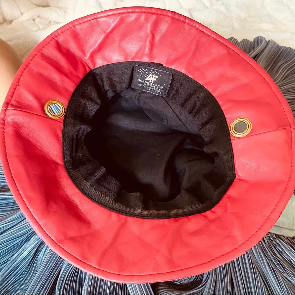 AF Academy Fits Alexander Quilted Bucket Hat Red - Image 8