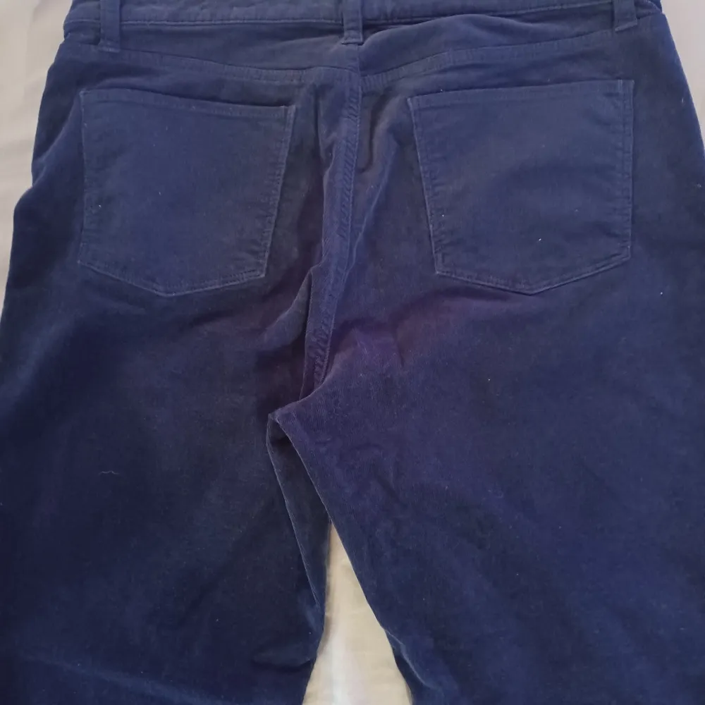 Talbots Womens Pants 10 Corduroy Dark Blue Curvy Pockets Chino Dress Office - Image 6