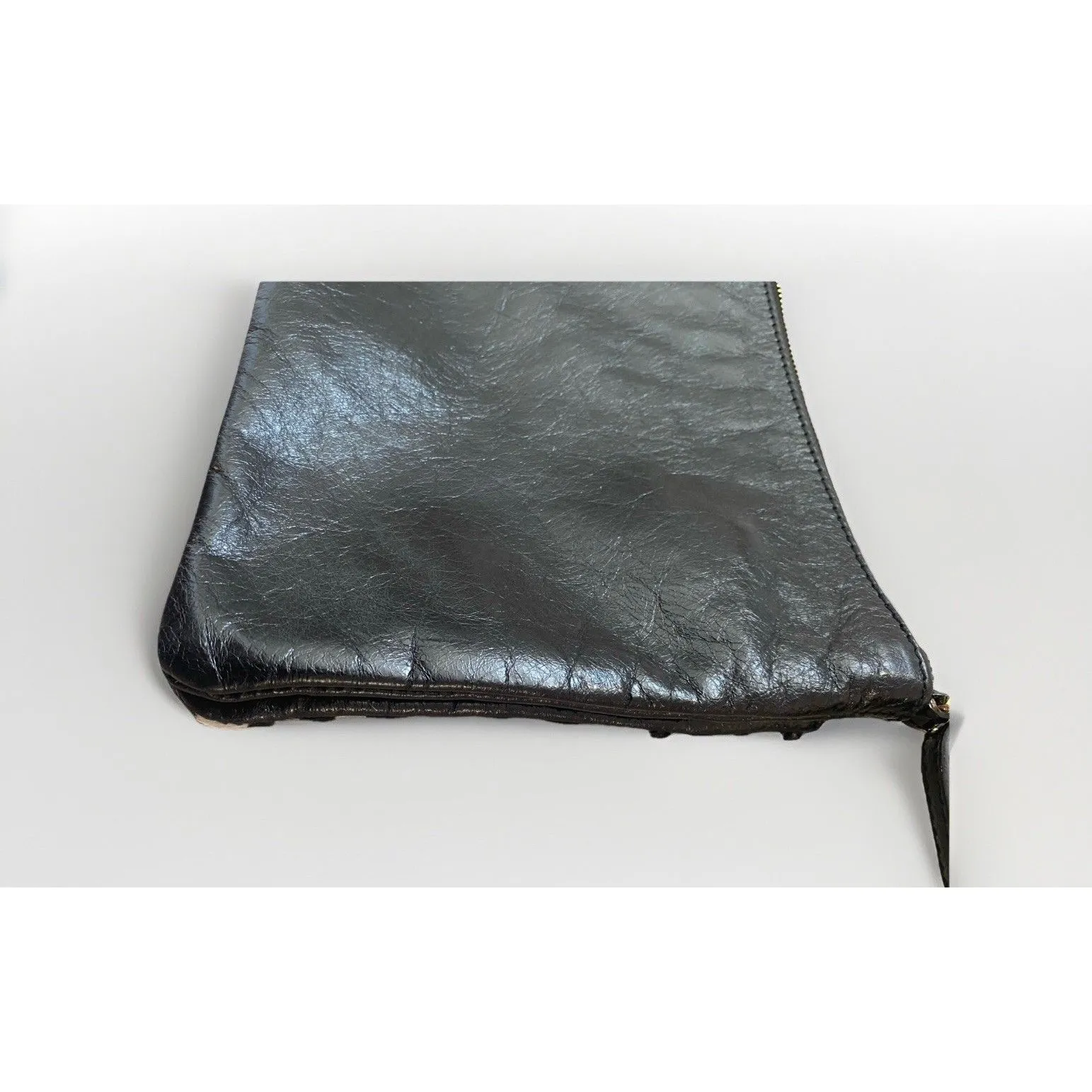 Genuine Leather Crossbody Bag Black White Pony Hair Western Fringe Handbag - Image 8