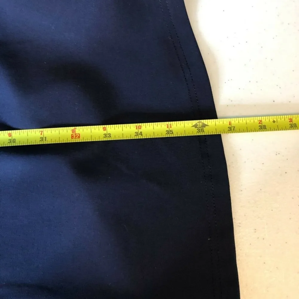 BB Dakota Mini Dress Lace Sheer Back A Line 3/4 Sleeve Navy Blue Size M - Image 9