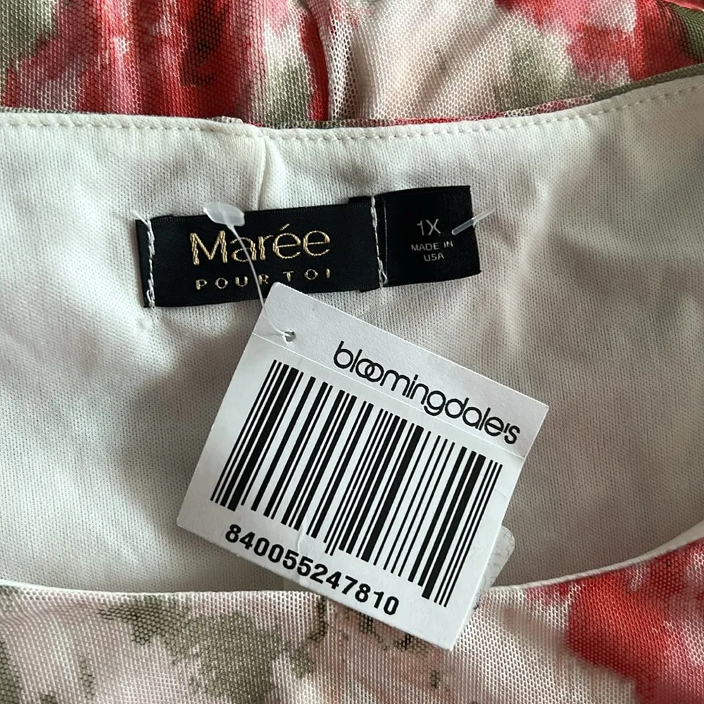 Marée Pour Toi Stretch Sheath Midi Dress, Size 1X New w/Tag Retail $89 White - Image 9