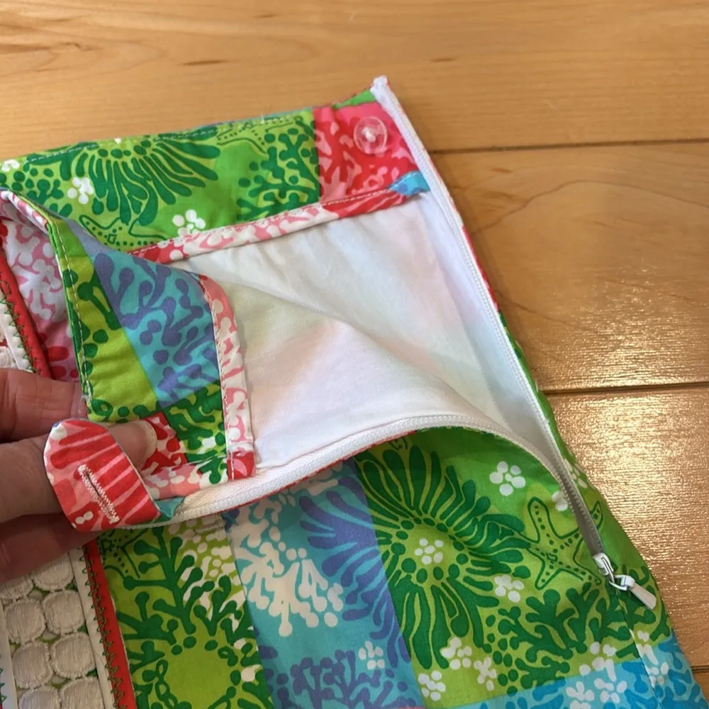 Lily Pulitzer Colorful Floral Patchwork side zip skort - Image 5