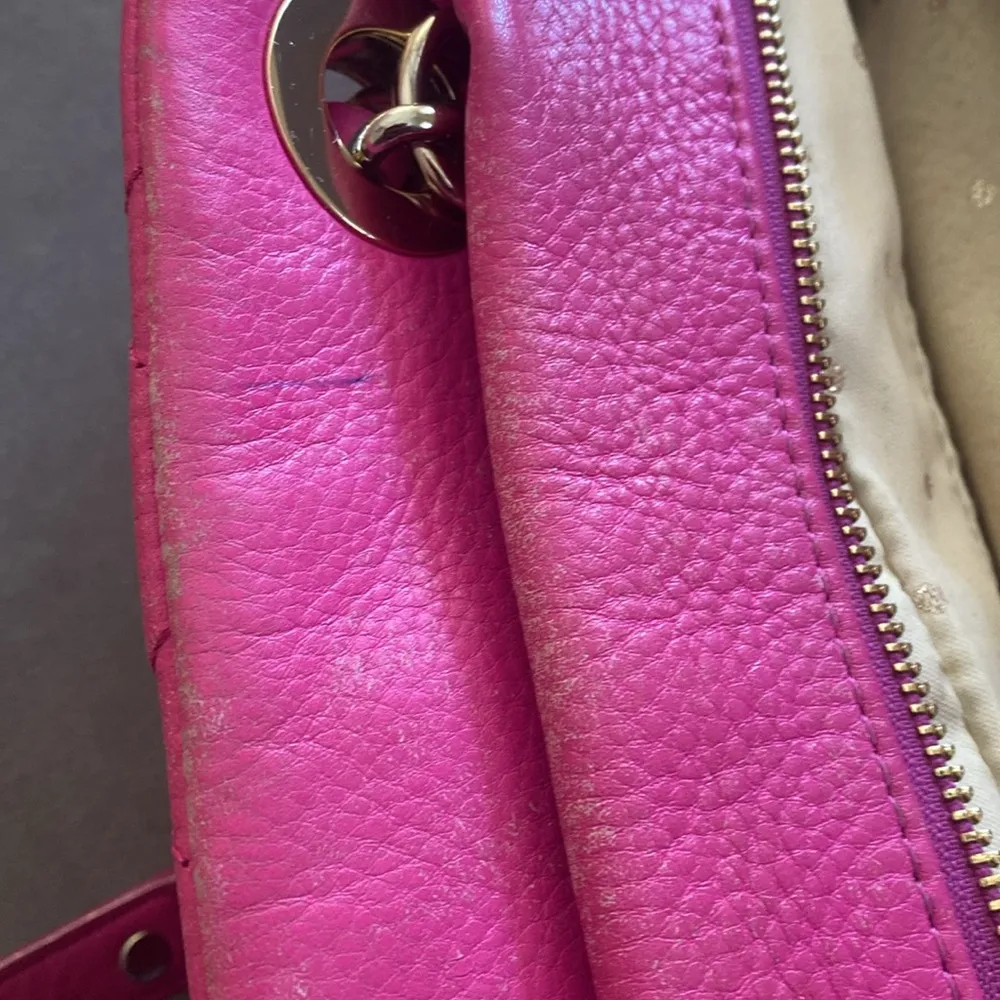 pink leather handbag - Image 16