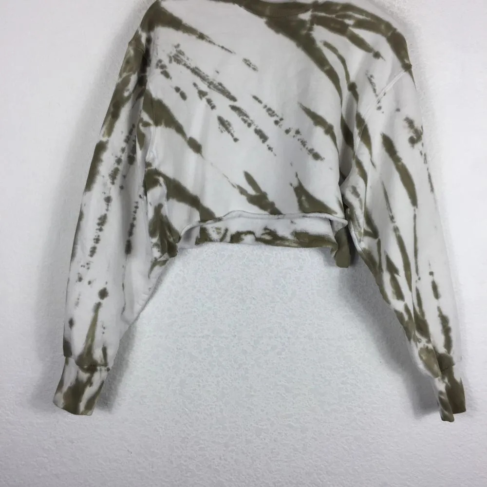 Good American Cropped & Cool French Terry Tie Dye Sweatshirt Medium Crop Lounge - Image 10