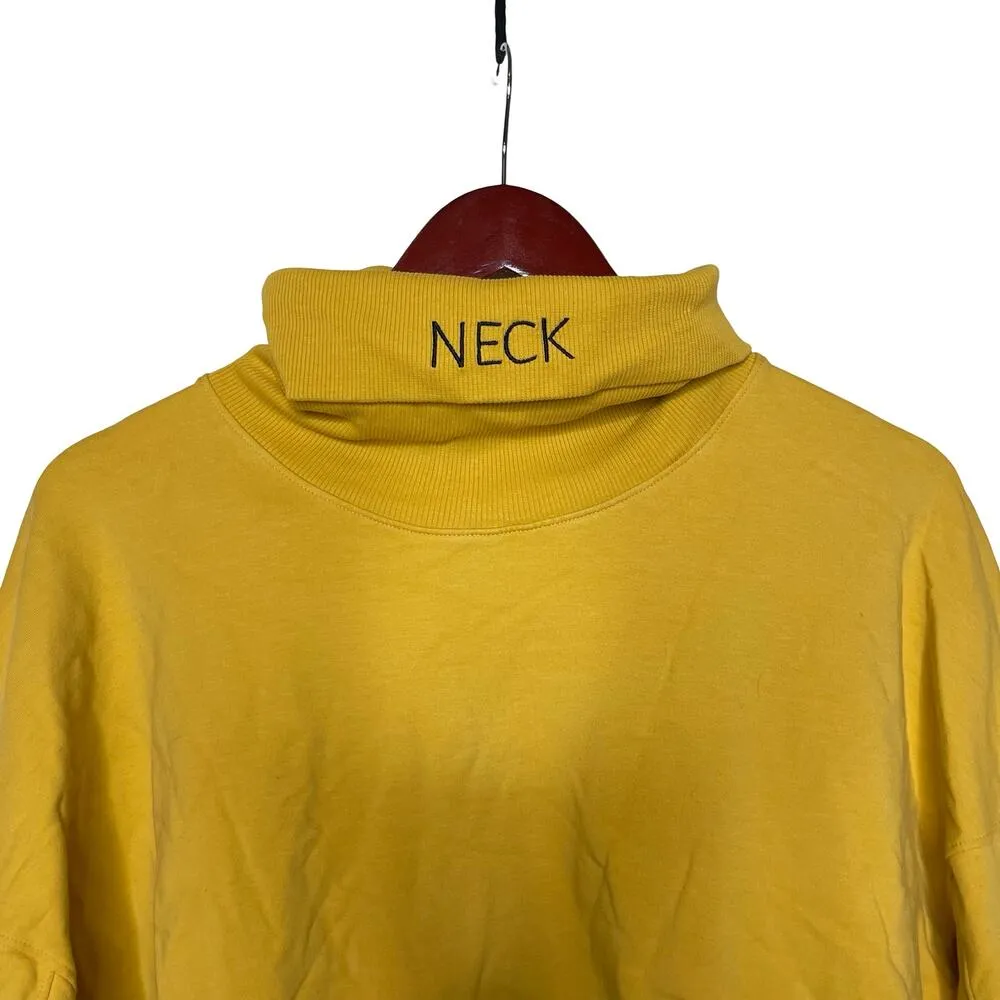 Le SLAP NECK Unisex yellow mustard turtleneck sweater sz XS / S - Image 6