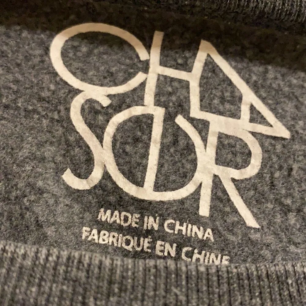 Chaser Women’s Grey ‘Happy Week End’ Sweatshirt Size Small - Image 6