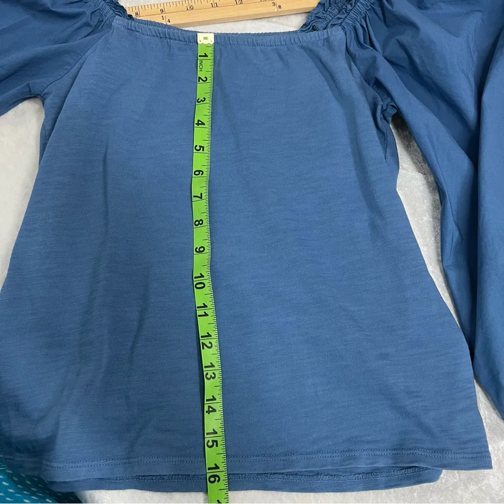 Anthropology Nation LTD Blue Puff Sleeve Blouse - Image 7