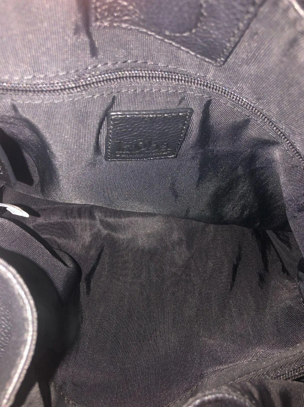 Black Leather Large Purse Bag Handbag - Image 6