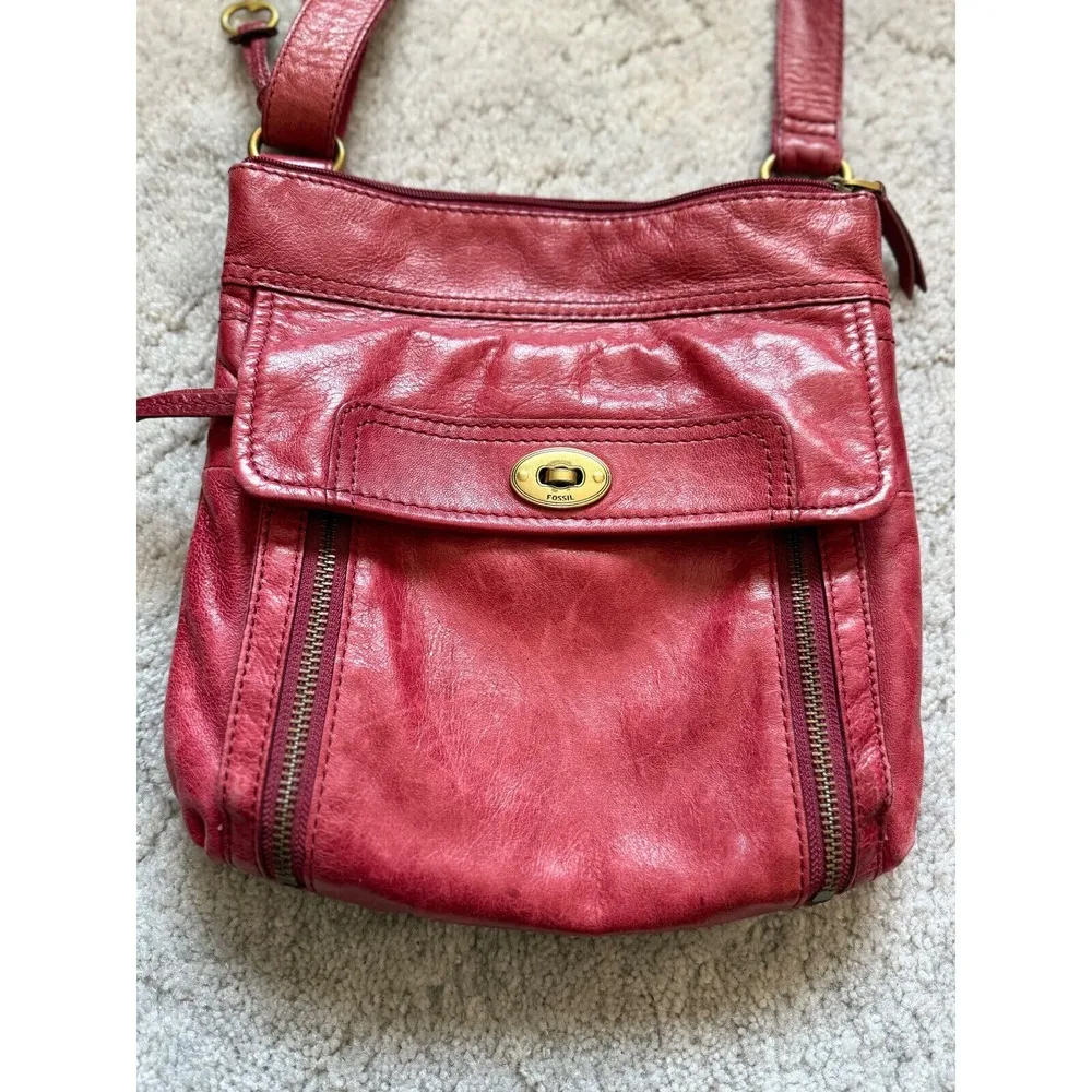 Vintage‎ Fossil Turn Key Closure Purse - Image 2