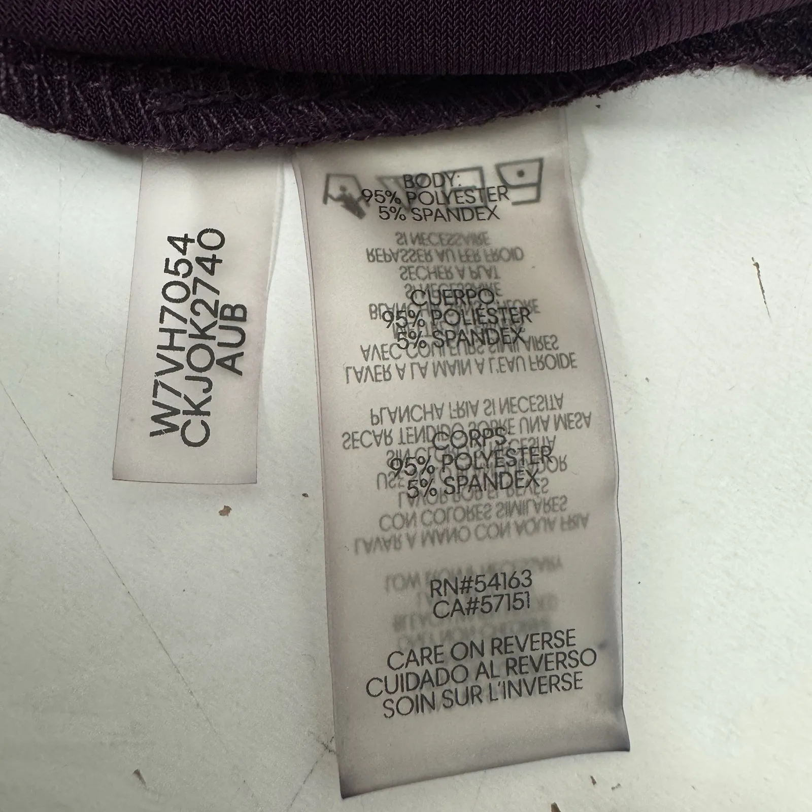 CALVIN KLEIN Womens Tunic Top 2X Purple Black Work Night Out 3/4 Sleeve - Image 6