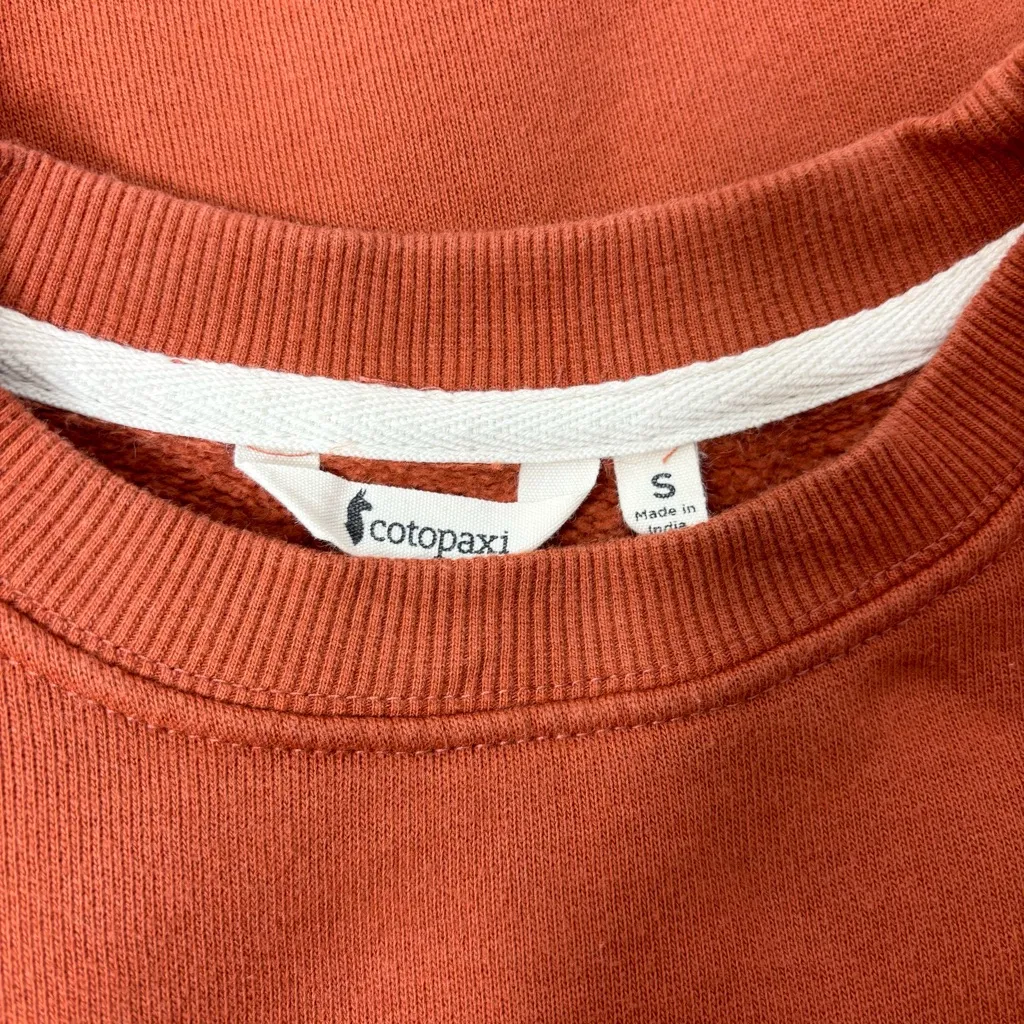 Cotopaxi Orange Crewneck Sweatshirt Organic Cotton Size S - Image 8