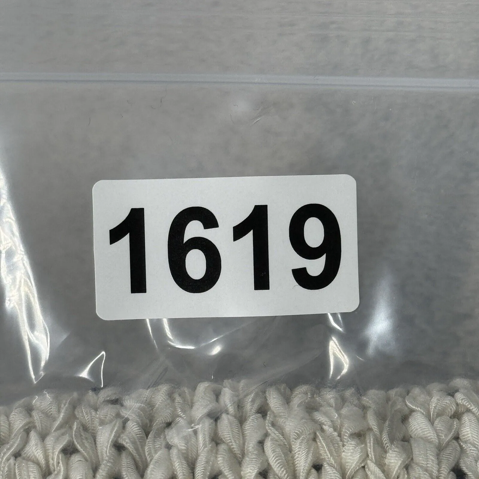 Hinge Sweater Womens Small Cream Navy Open Beachy Casual Preppy Minimal Neutral - Image 8