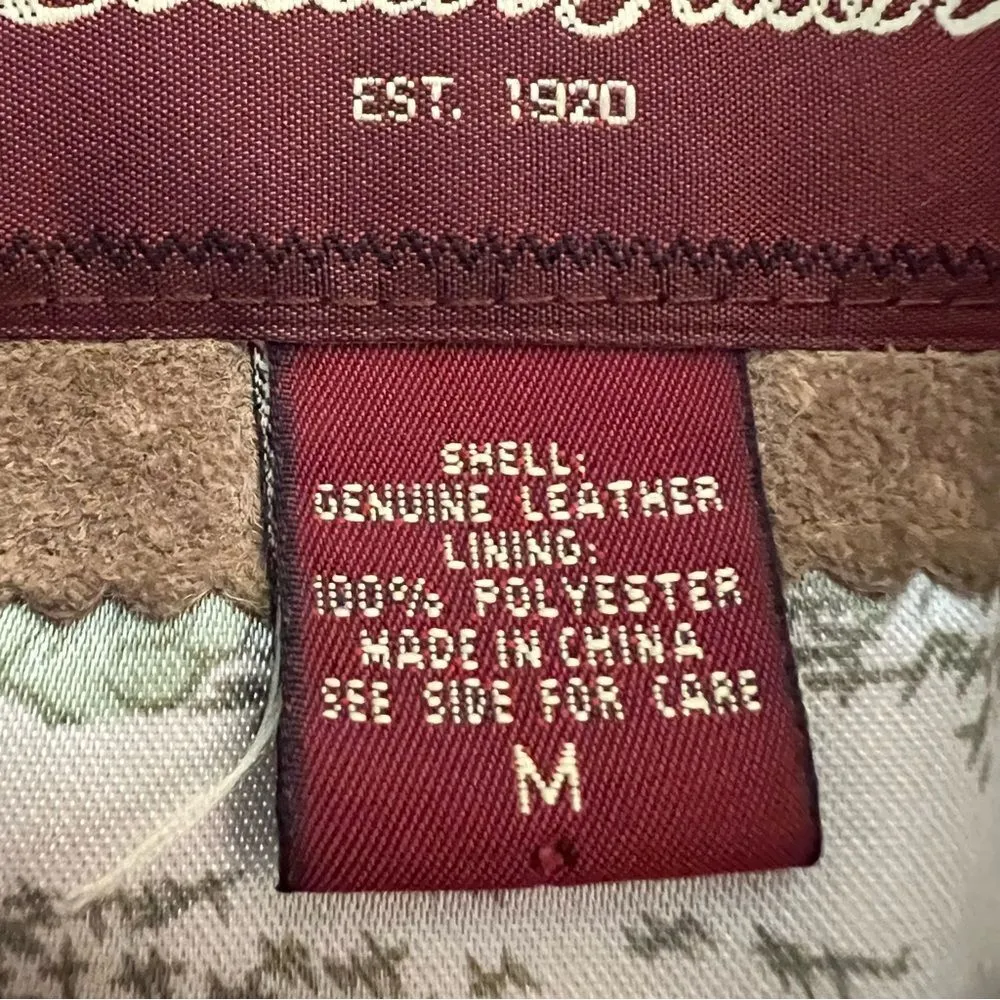 EDDIE BAUER Seattle Suede Washable Leather Jacket TAN-BUFF  MEDIUM Women’s - Image 7