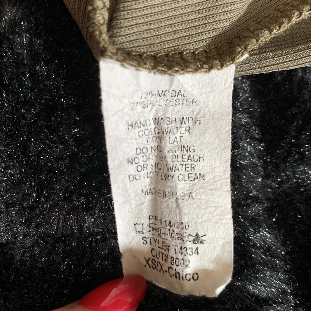 Women's Olive Green Ribbed Mock Neck Sleeveless Tank Top Size Extra Small - Image 10