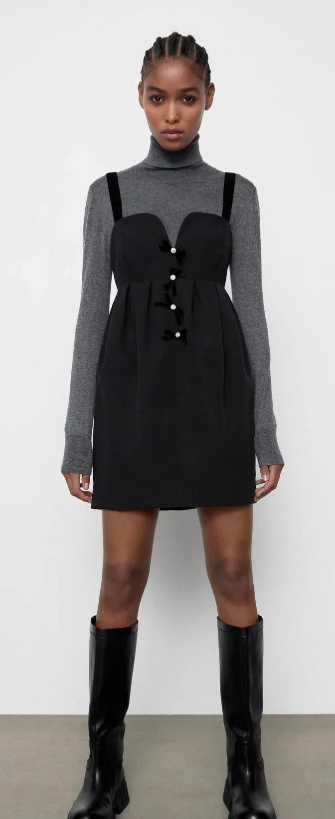 NWT  Black Jewel Strappy Mini Dress M - Image 3