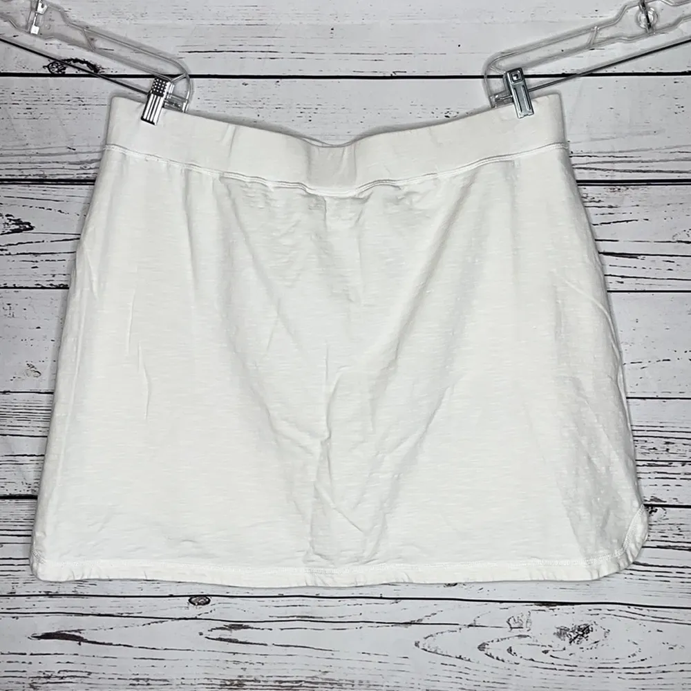 Denim & Co. Active Size 1X White Knit Skort - Skirt w/ Shorts - Image 3