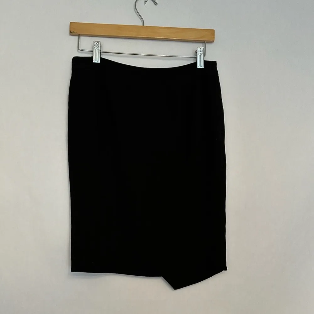 Paris Brooke Draped Black Zip Ruched Side Skirt Size FR 38/US 6 Asymmetrical - Image 7