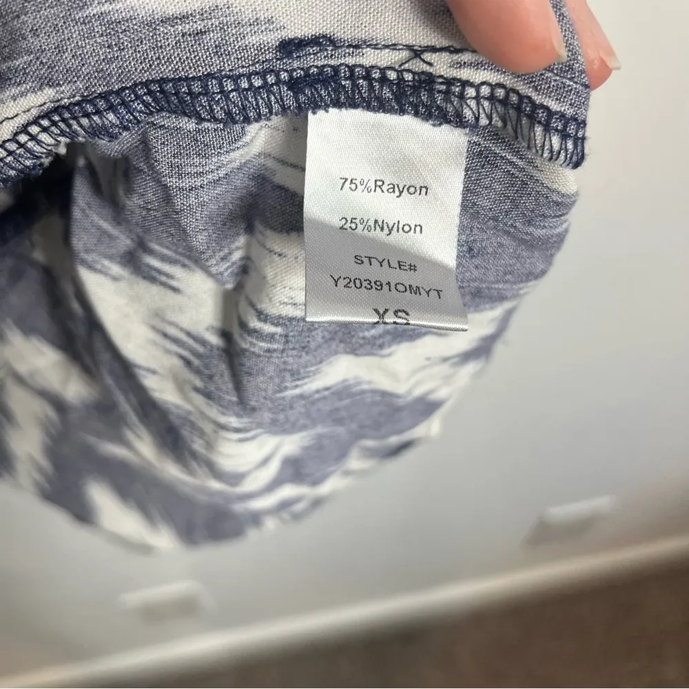 Tuckernuck Pomander Place Kenzo Ikat Navy Blue White Mini Dress XS - Image 7