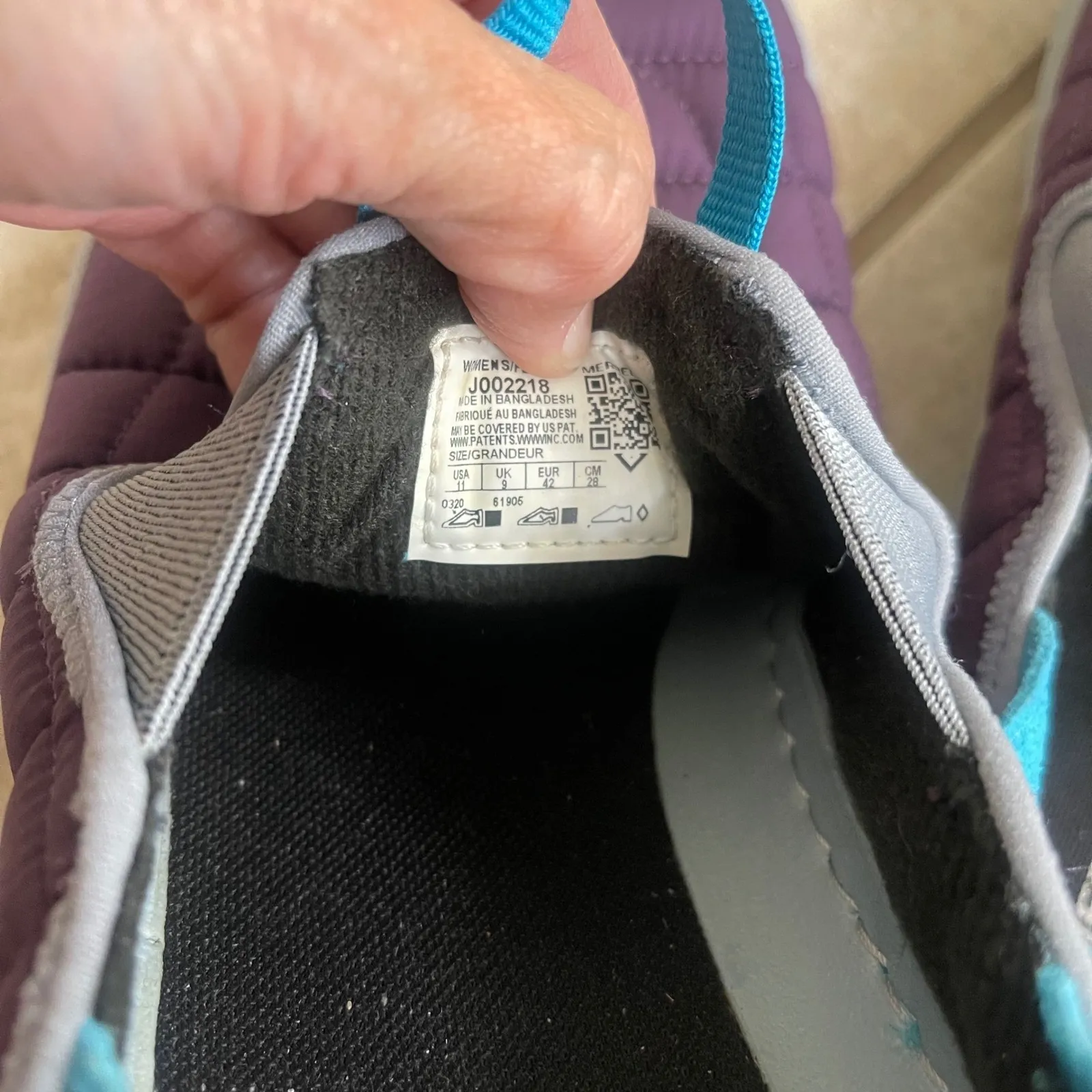 Merrell Women's Sz 11 hut moc moccasin Purple Quilted Comfort Slip On Shoes - Image 8