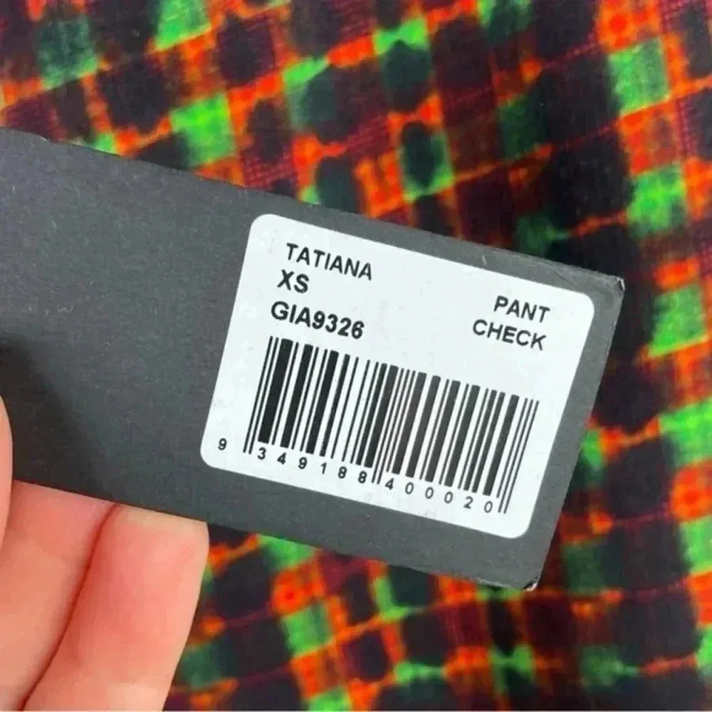 I.Am.Gia‎ Green And Red Tatiana Tie Dye Plaid Jogger Sweatpant - Image 10