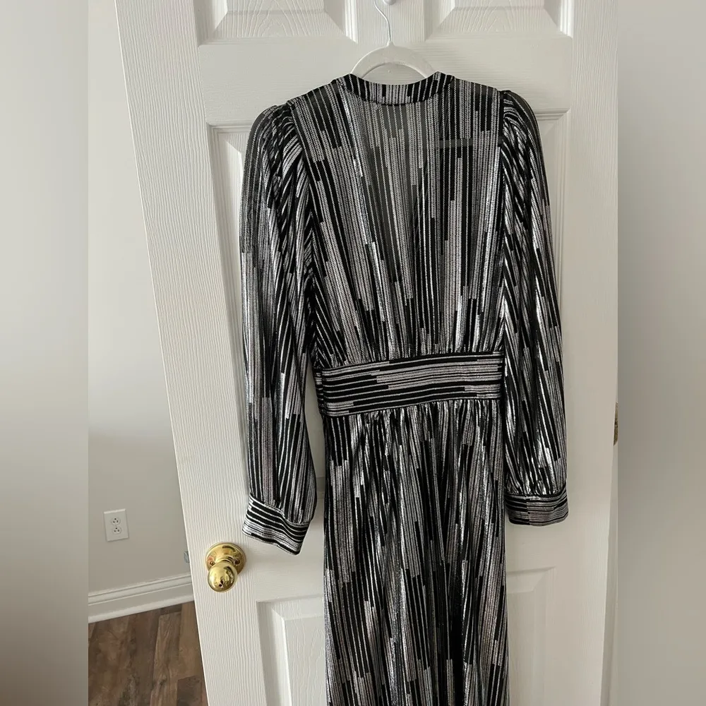 IRO Eureka Dress Metallic Silver Black - Image 3