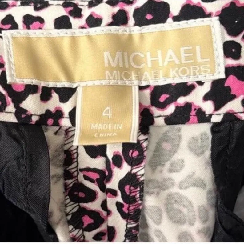 Michael Kors Pink Animal Print Pants $110 NWT - Image 5