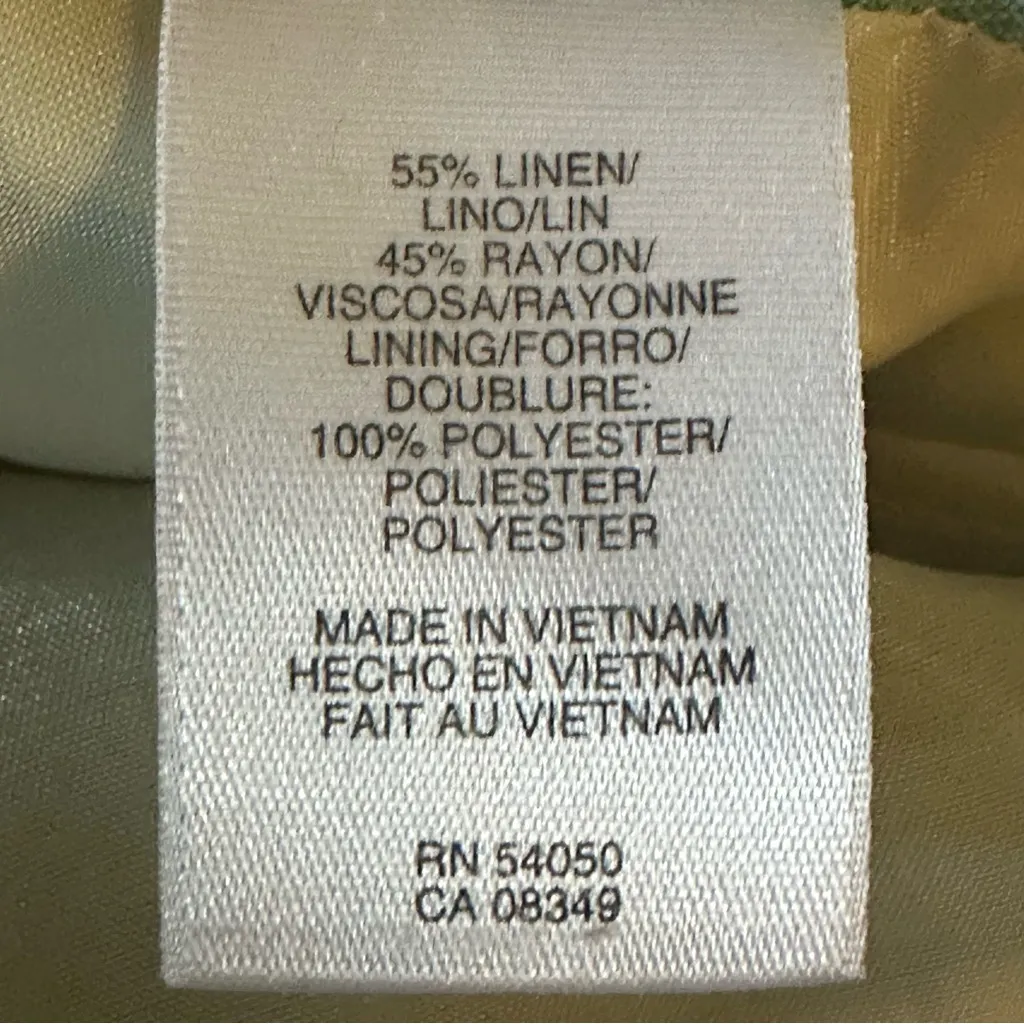 Jones Wear Green Blue Cream Tie Dye Watercolor Linen Blend Skirt 18 - Image 9