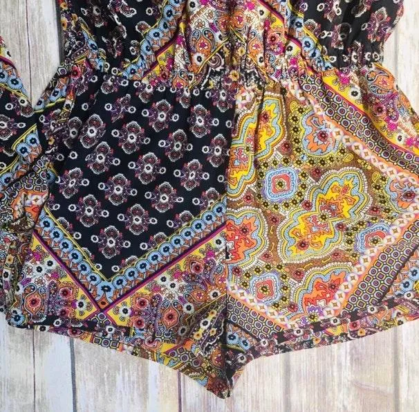 PAISLEY RANE ROMPER OFF SHOULDER SHORTS - Image 9