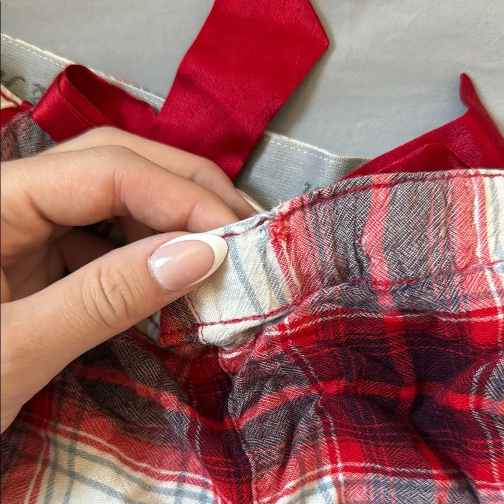 Abercrombie & Fitch Red Plaid Women Boxer Shorts - Image 4