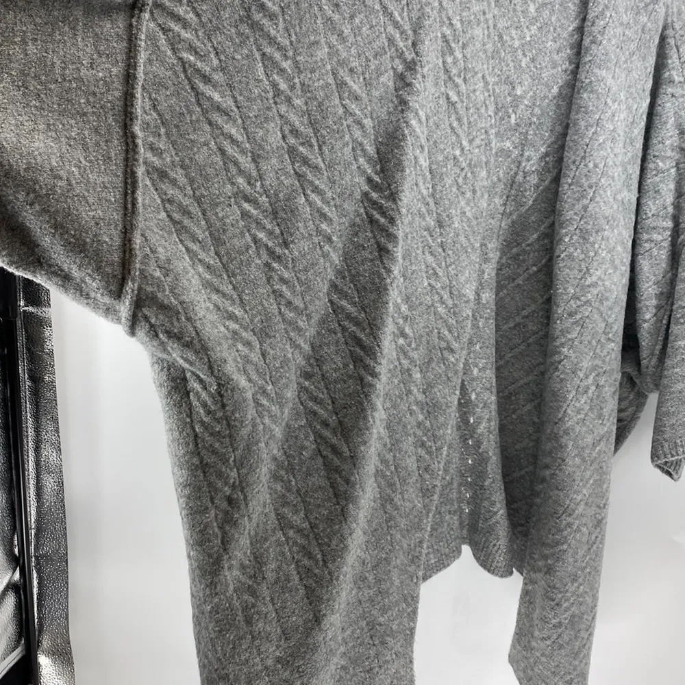 Natural Reflections Knit dolman Sleeve Open Front Cardigan Oversized Grey - Image 5