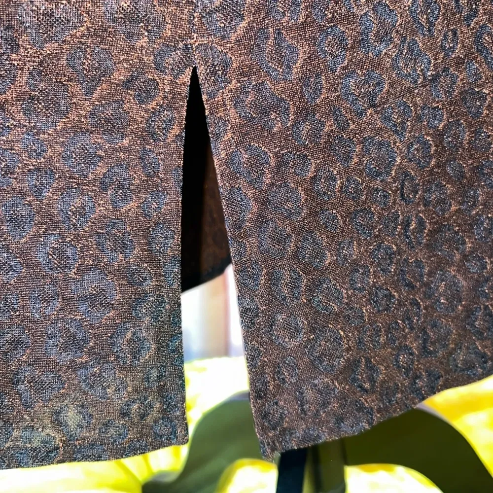 Vintage  Size 4P Animal Print V Neckline Midi Cardigan - Image 8