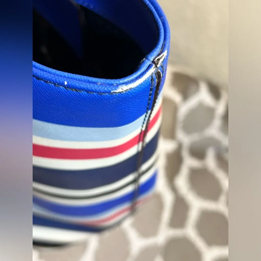 KATE SPADE Eden Street Margareta Stripe Saffiano Leather XL tote- gorgeous bag - Image 12