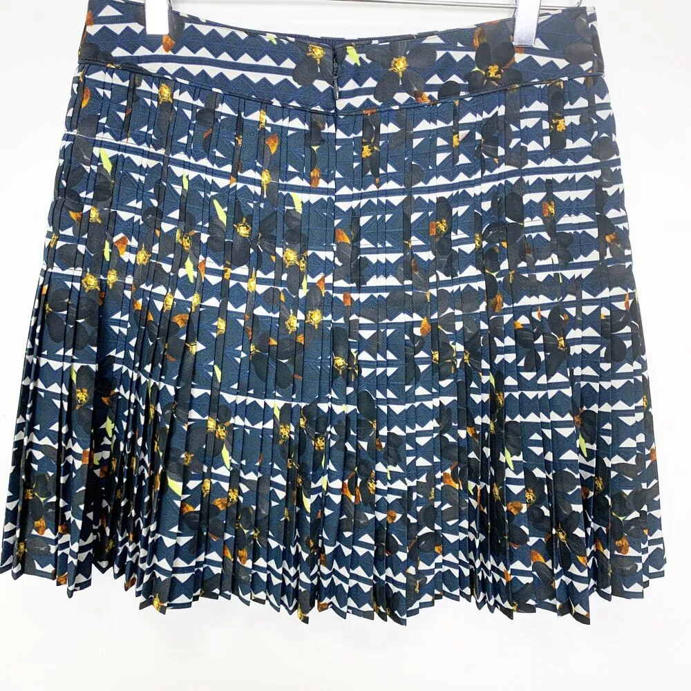 NWOT J. Crew Pleated Geometric Print Lattice Mini Skirt 4 - Image 7