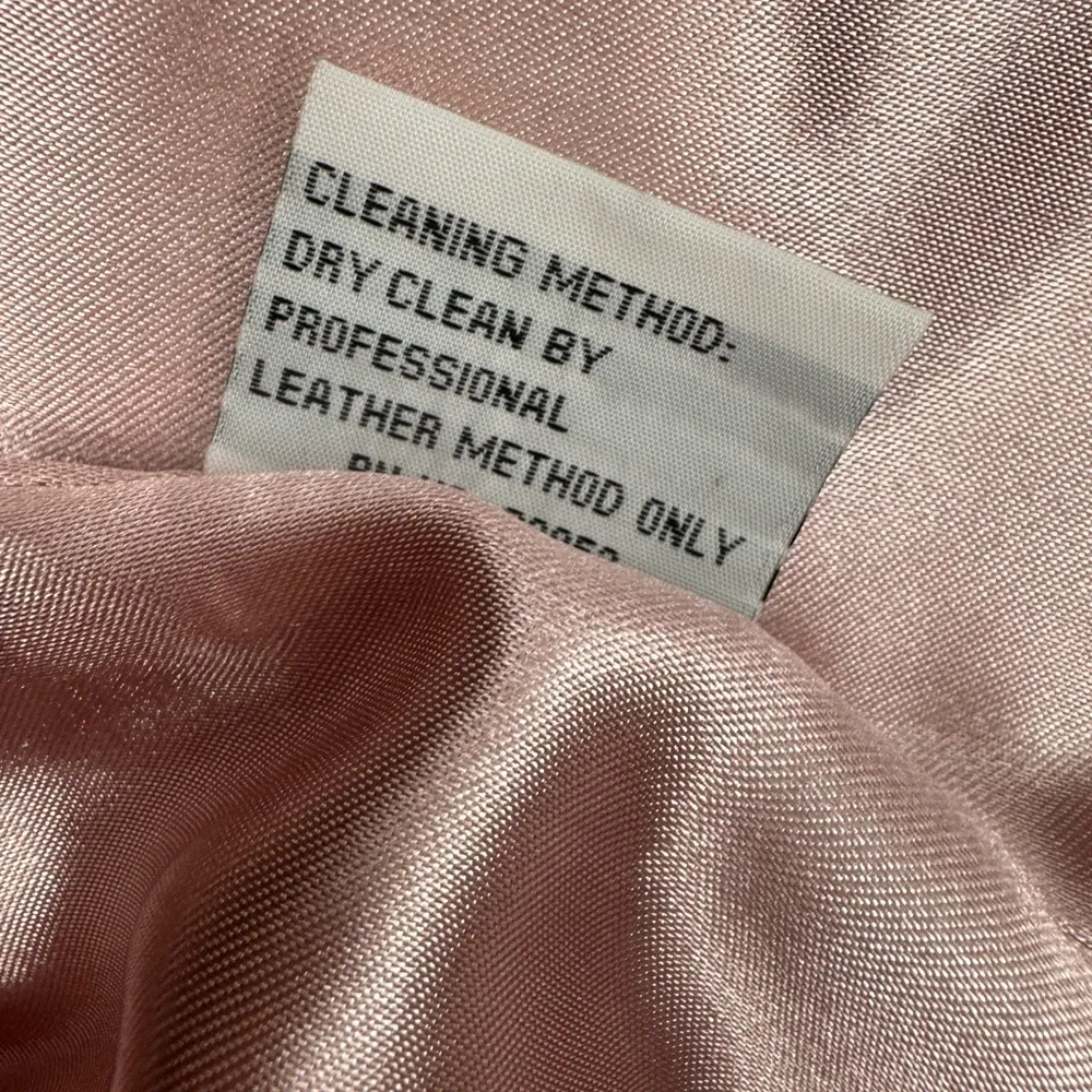 BAGATELLE Petite Light Pink Soft Genuine Leather Women's Jacket, Zip, Size 12. - Image 13