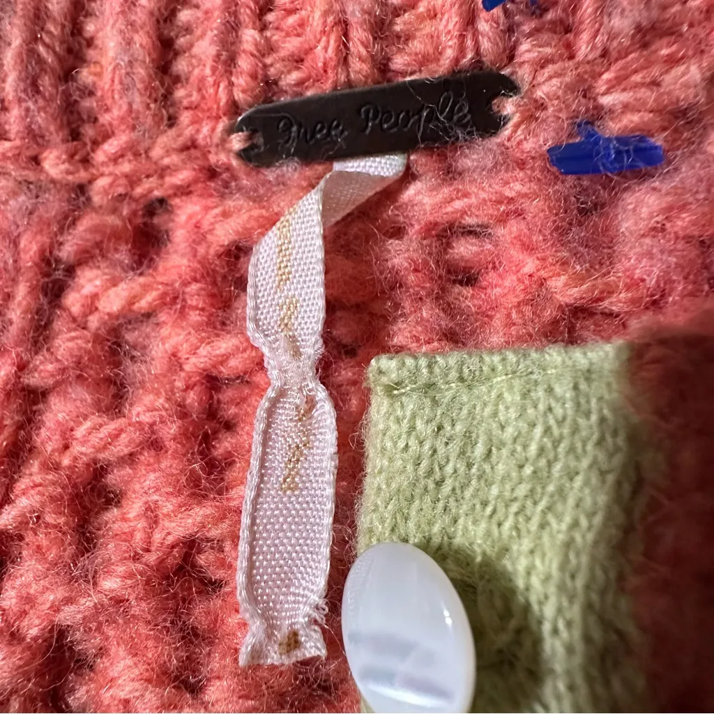 Free People Orange Knit Cardigan - Image 8