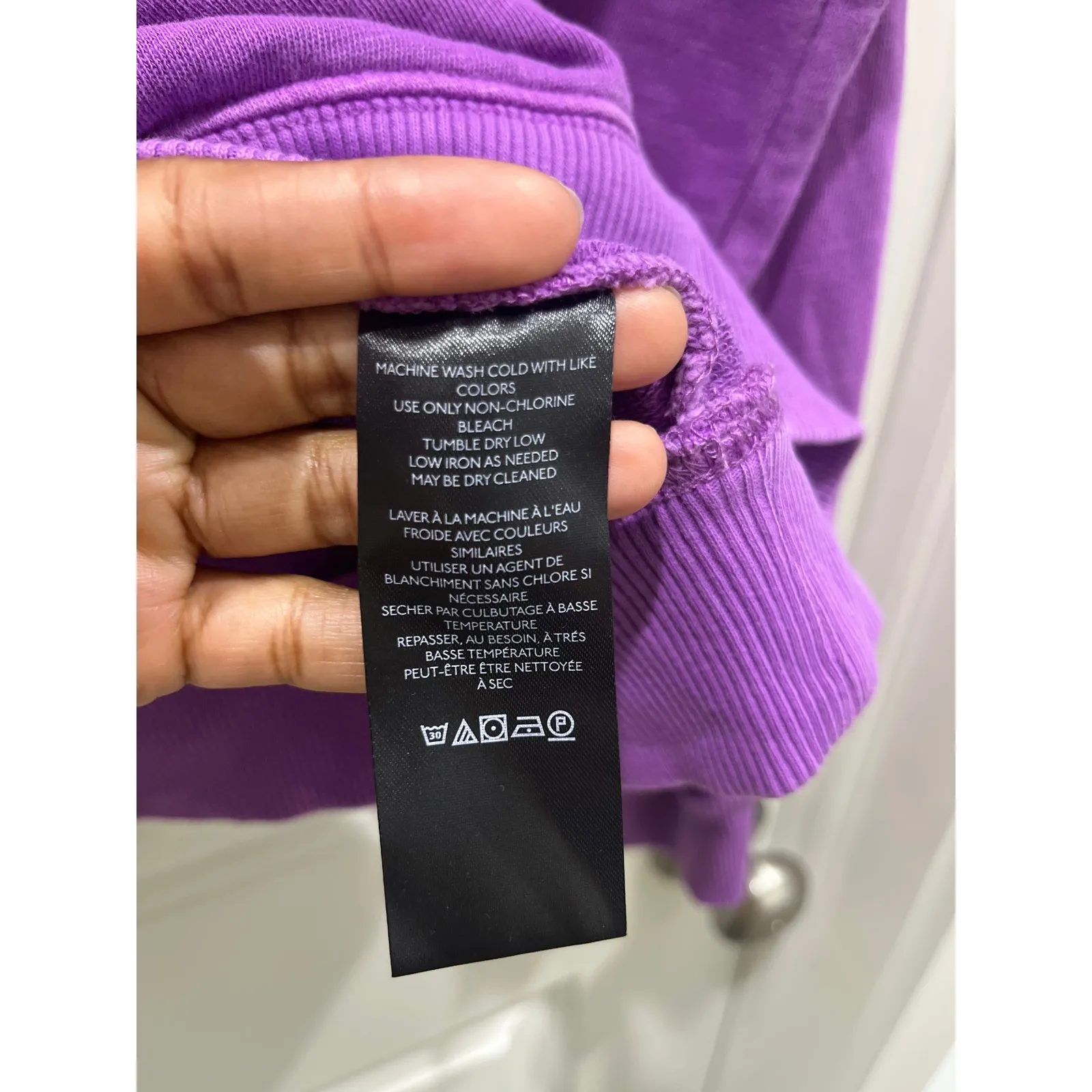 Anthropologie Pilcro Puff Sleeve Half Zip Pullover In Neon Purple Potion Sz M Size M - Image 4