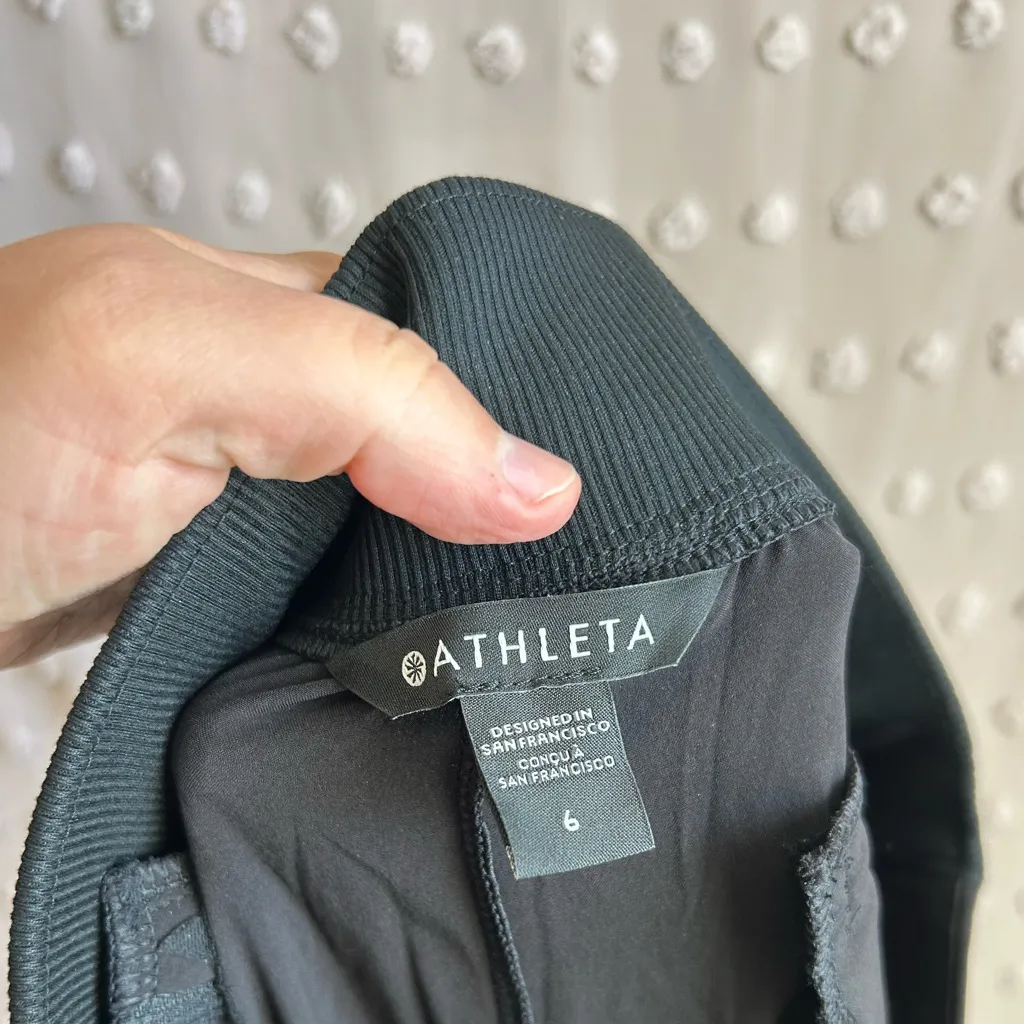 Athleta Brooklyn‎ Mid Rise Ankle Pant Sz 6 Black - Image 3